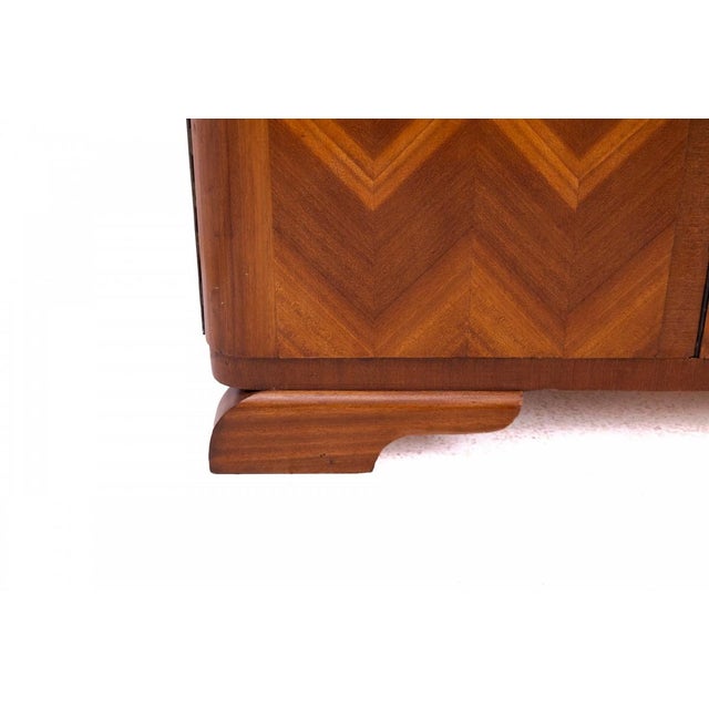 Art Deco Four-Leaf Wardrobe, Poland, 1940s For Sale - Image 11 of 12