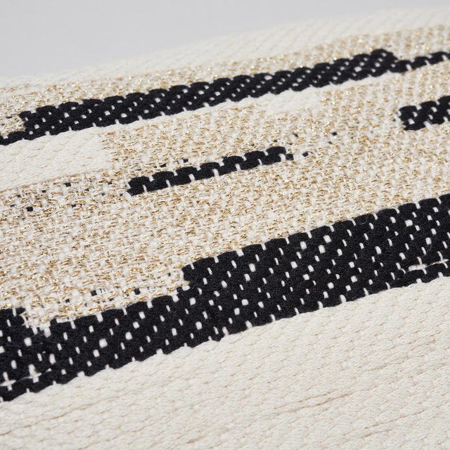 Contemporary Contemporary Schumacher Sambar Black Gold Two-Sided Pillow - 20ʺW × 20"H For Sale - Image 3 of 6