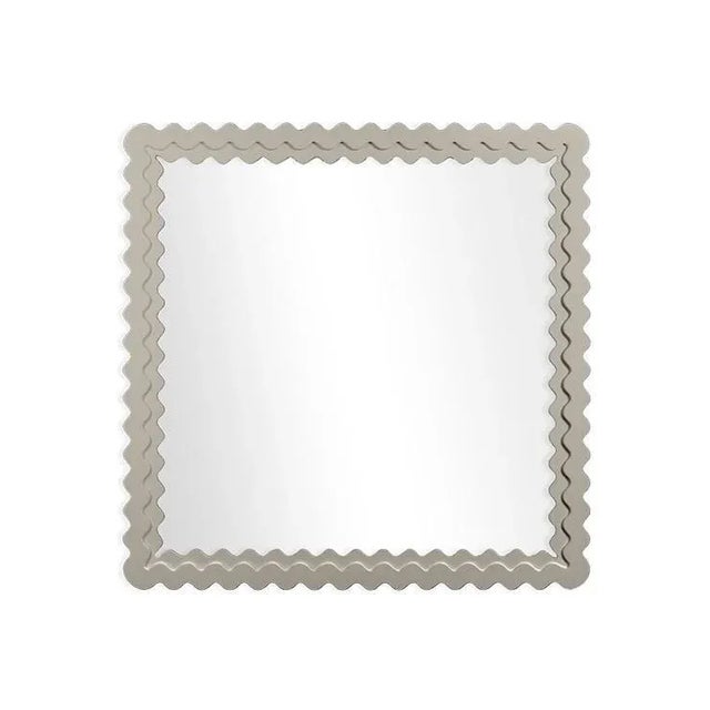 Contemporary Fleur Home Carnival Chaos Square Mirror in Useful Gray, 30x30 For Sale - Image 3 of 3