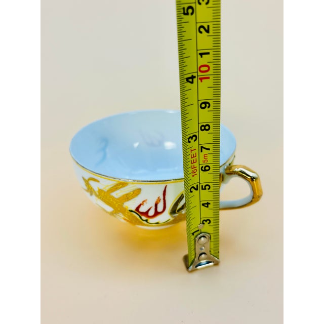 Mid 20th Century Rare Lithophane "Nude" Geisha Dragon Ware Cup and Saucer For Sale - Image 9 of 10