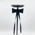 Hand Forged Iron Floor Pedestal 44.5″ (113cm) Artisanal Bronze Finish Bow Tie Ribbon Design Welcome Stand For Sale - Image 12 of 12