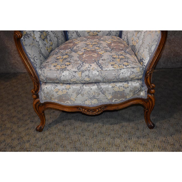 Vintage Carved Walnut French Style Rounded Back Chair Chairish