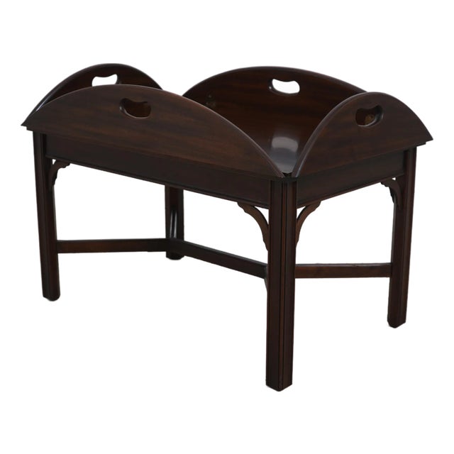 Henkel Harris Virginia Galleries Mahogany Butlers Coffee Table For Sale