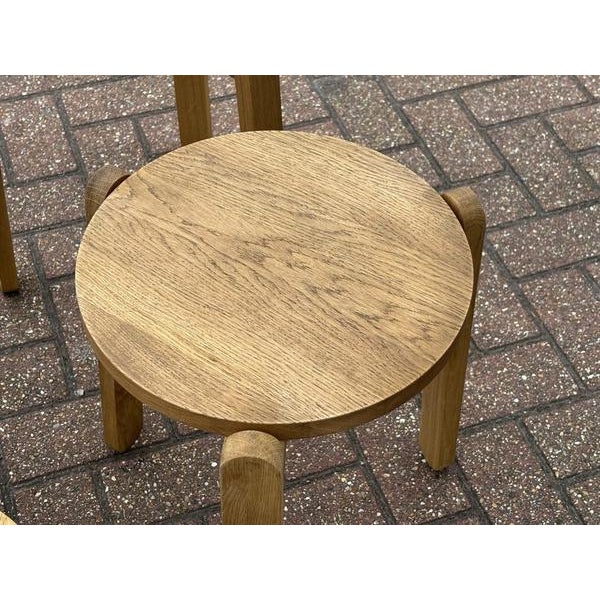 Oak Nomad Designer Stacking Stools from Skagerak, Set of 6 For Sale - Image 9 of 16