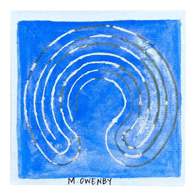 "The Way" Labryinth Gouache Painting by Michelle Owenby For Sale
