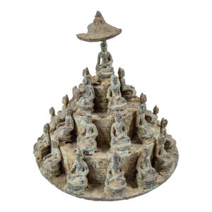 20th Century Verdigris Javan Borodubur Style Buddha Pagoda