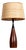 Large Danish Keel-Shaped Table Lamp in Teak and Ebony from Fog & Morup 1960s For Sale