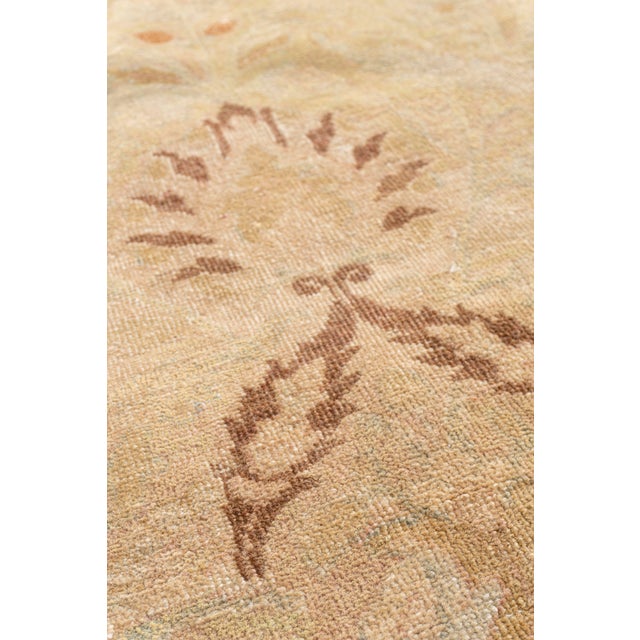 Traditional Antique Circa 1920 Tan Meshad Hand Knotted Rug 9ft 11in X 13ft 2in For Sale - Image 3 of 15
