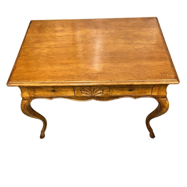 Brown Vintage French Provincial Oak Two Drawer Side, Coffee Table or Nightstand by Bodart For Sale - Image 8 of 10