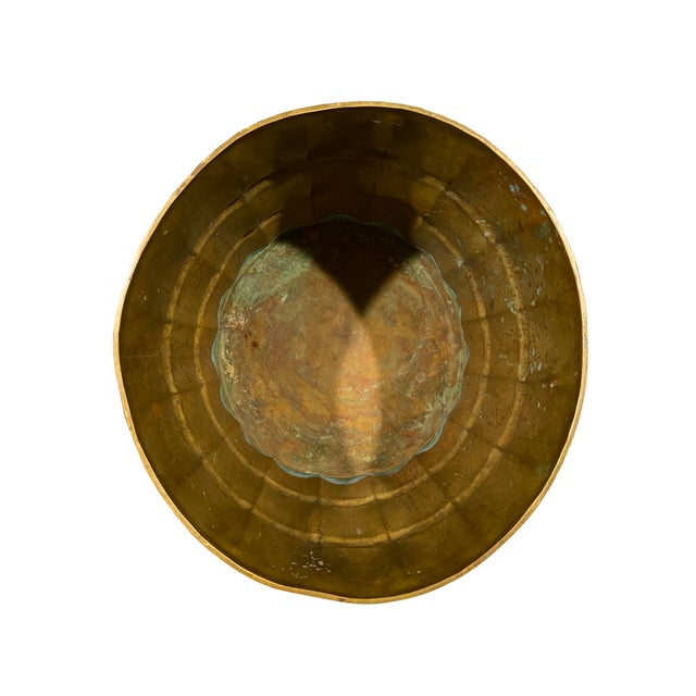 Large Tarnished-Brass Jardiniere With Handles For Sale In Phoenix - Image 6 of 13