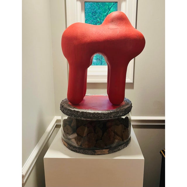 This contemporary mixed media sculpture by Anthony Stellaccio channels the iconic Boli reliquary sculptures from Mali....