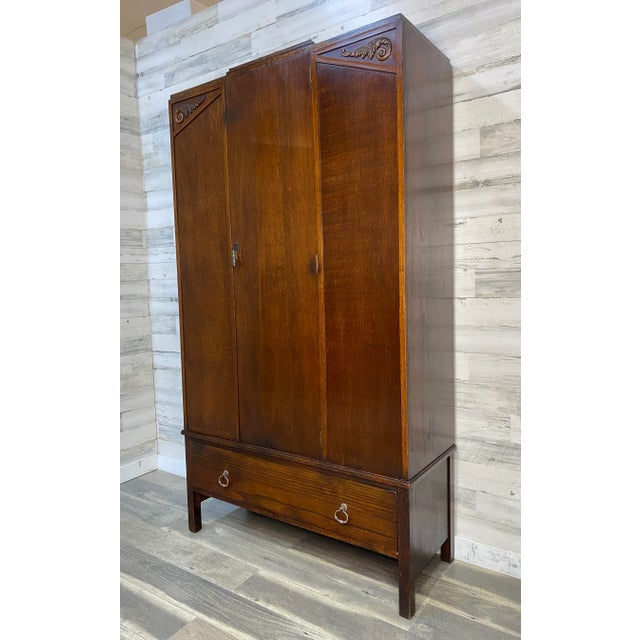 1930s Vintage Armoire Closet For Sale - Image 4 of 12