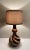 Georges Pelletier Large Mid-Century Sculptural Ceramic Table Lamp Beige & Brown For Sale - Image 4 of 7