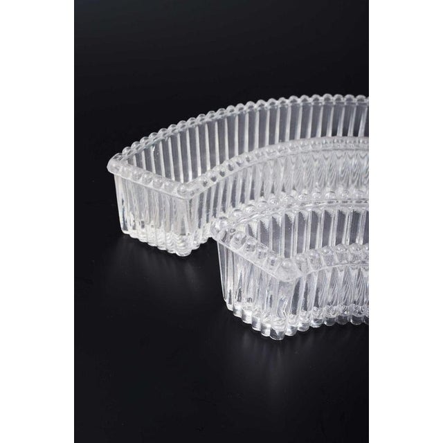 Curved Trays in Crystal Glass from Baccarat, France, 1930s, Set of 3 For Sale - Image 3 of 5