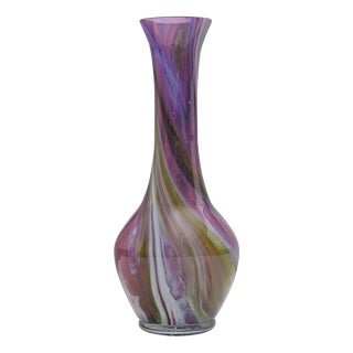 Vintage Multicolor Glass Vase, Italy, 1970s For Sale