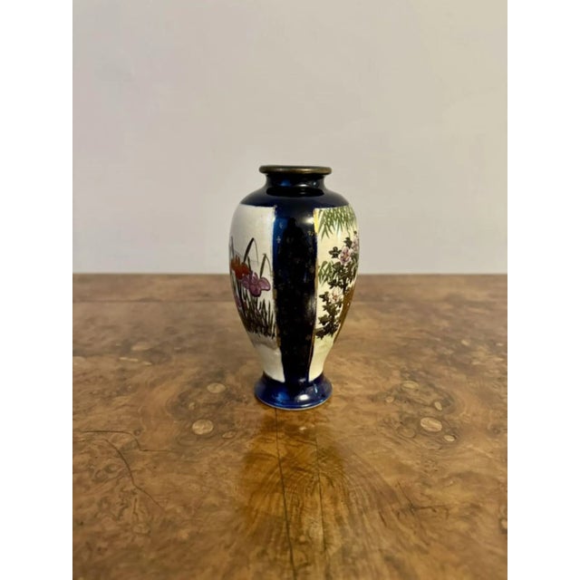 1900 - 1909 Antique Japanese Satsuma Baluster Shaped Vase, 1900 For Sale - Image 5 of 6