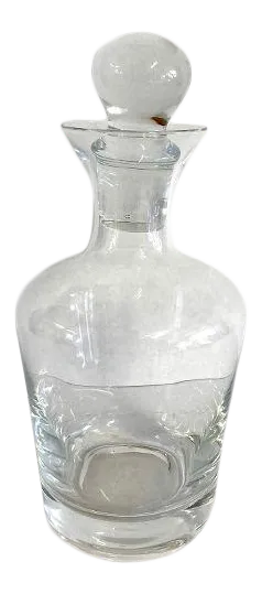 1970s Mid-Century Clear Crystal Decanter
