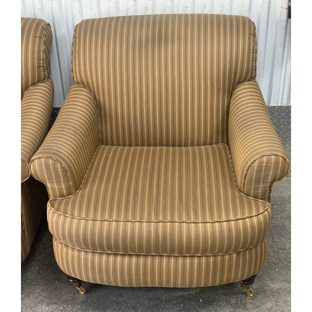 Late 20th Century George Smith Style Upholstered Chairs - A Pair For Sale - Image 4 of 11