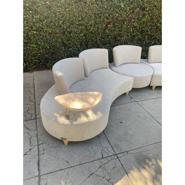 Postmodern 1990s Normand Couture Reupholstered White Cameleon Y2k Biomorphic Sectional Sofa - 10 Pieces For Sale - Image 3 of 4