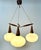 Vintage Scandinavian Chandelier in Brass, Glass, and Teak from Louis Kalff, 1960s For Sale - Image 11 of 12
