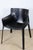 Mid-Century Modern Vintage Black Leather Armchair, 1980s For Sale - Image 3 of 18