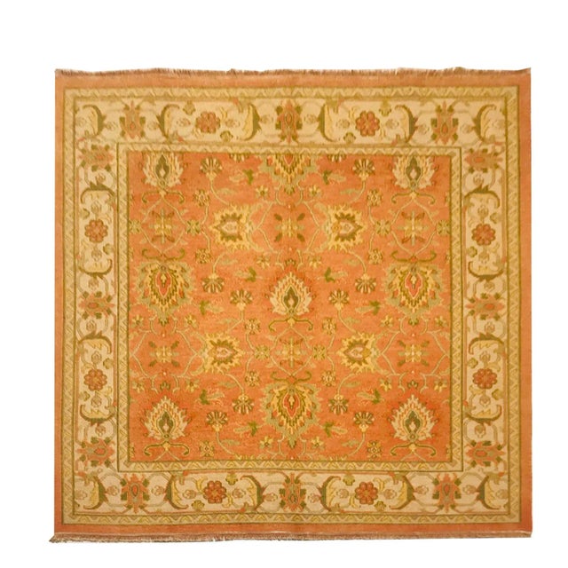 Indian Wool Alfombra Sumac Rug, 1980s For Sale - Image 13 of 13