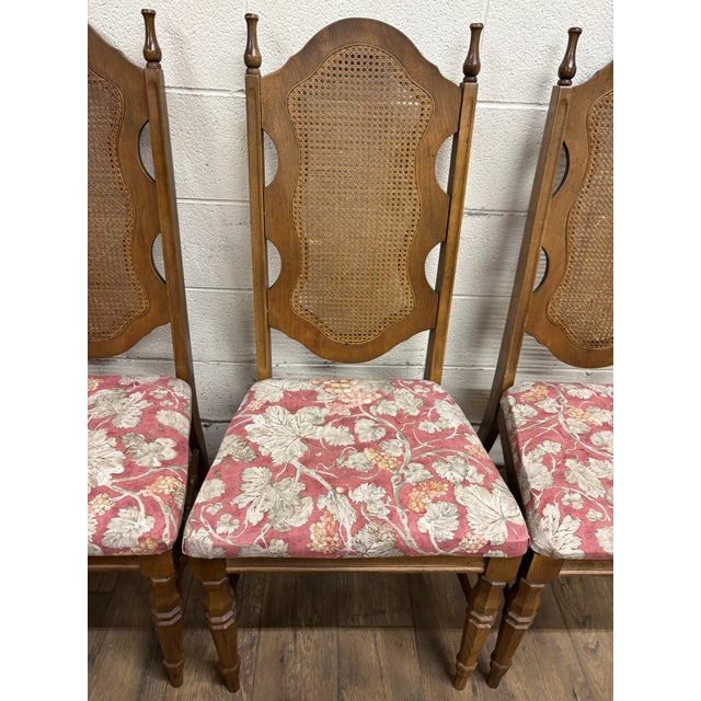 Vintage Bassett Spanish Mediterranean Italian Neoclassical Style Dining Chairs For Sale - Image 12 of 18