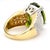 2020s 21.8 Carat Oval Green Peridot & Diamond 18k Gold Cocktail Ring, Size 7 For Sale - Image 5 of 12