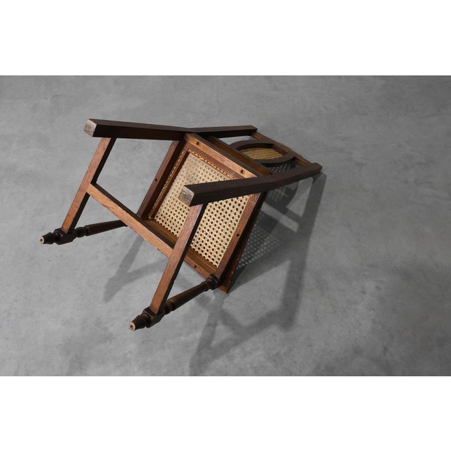 Antique French Wood and Rattan Chair, 1900 For Sale - Image 14 of 18