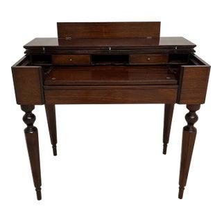 1920s Solid Mahogany Colonial MFG Co Desk For Sale