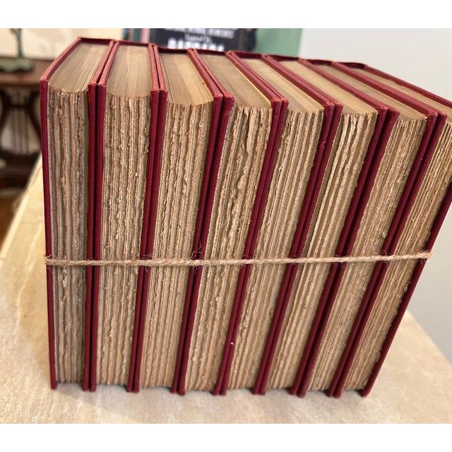 Vintage Master Pieces of the Worlds Best Literature, Red Book 8 Volume Collection. Slightly rough original page edges....