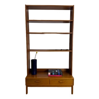 Teak Bookcase with Two Drawers, Sweden, 1960 For Sale