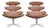 EJ5 Corona Lounge Chairs in Steel and Cognac Leather by Poul M. Volther for Erik Jørgensen, 1960s, Set of 2 For Sale