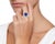 2010s 6 Carat Oval Tanzanite and 1 Carat Diamond Ring 14 Karat White Gold, Estate For Sale - Image 5 of 18
