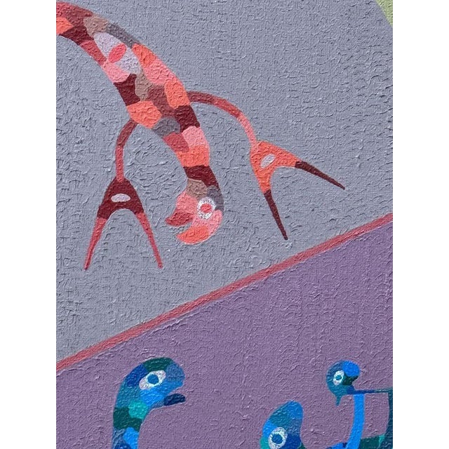 Postmodern "Three Worlds", Post-Modern Acrylic Painting by Stanley Donald Tschopp For Sale - Image 3 of 7