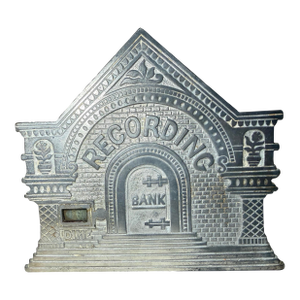 Rare Antique the National Dime Recording Bank Cast Iron Still Bank 1890's
