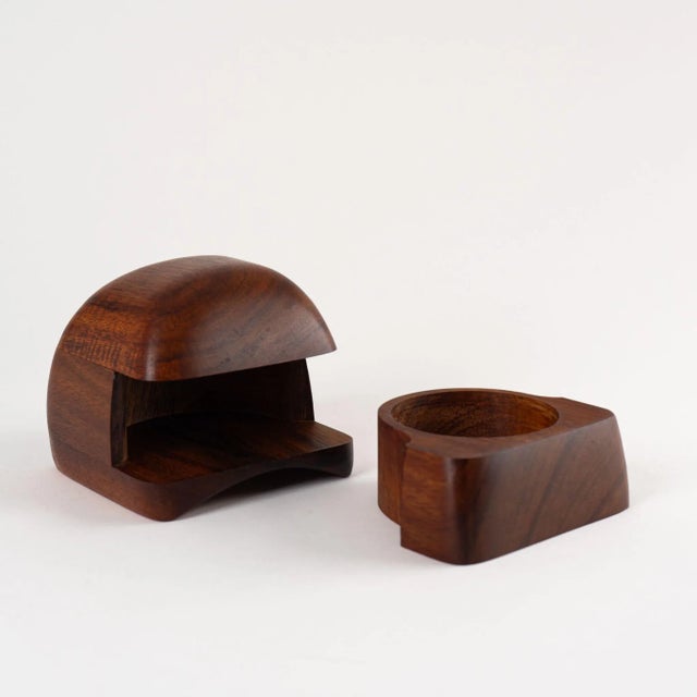 Wood Vintage Carved Wood Sculptural Puzzle Jewelry Box For Sale - Image 7 of 12