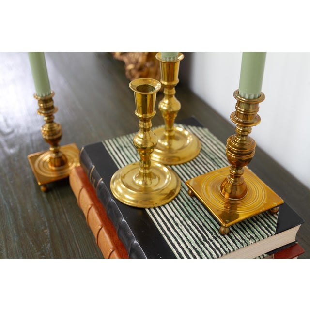 Antique Danish Brass Candlesticks, 1890s, Set of 4 For Sale - Image 16 of 17