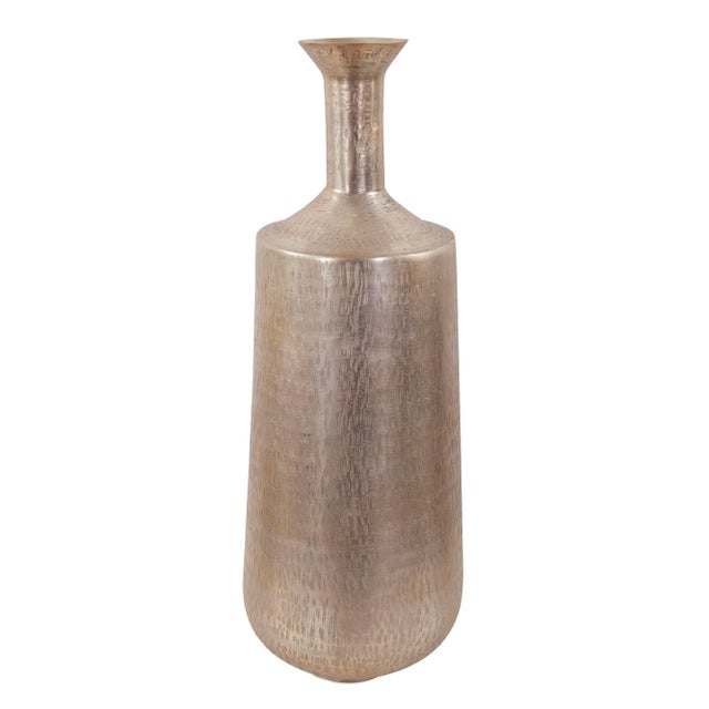 The Etched Crossways Flared Neck Vase, Large For Sale - Image 9 of 9