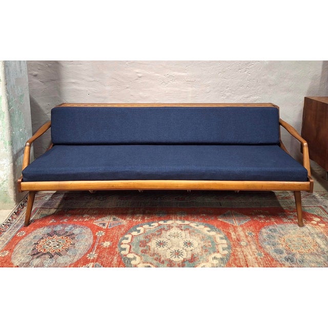 Danish Teak Convertible Daybed Sofa with Backrest Compartment, 1960s For Sale - Image 11 of 11