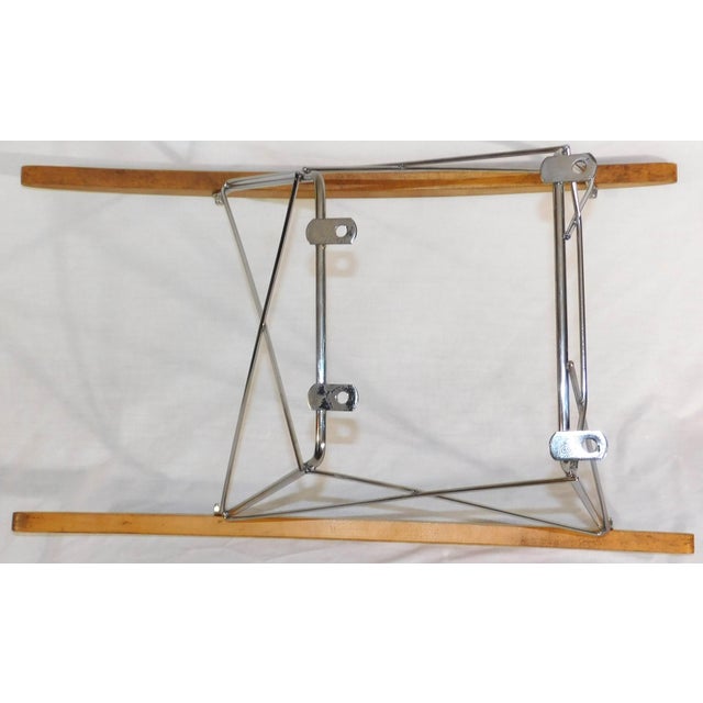 Cornflower Blue 1960s Vintage Elephant Grey (Aka Blue) Herman Miller Rar Fiberglass Rocking Chair With Chrome Legs For Sale - Image 8 of 18