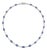18k Gold Necklace With 13.10ct Blue Sapphire and 1.17ct Diamonds For Sale