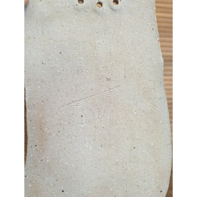 Vintage Ishmael Soto Pottery Plaque Wall Pocket For Sale - Image 4 of 10