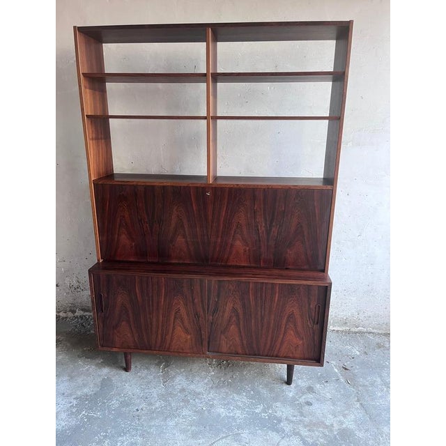 Model HU-9 Secretaire Bookcase in Rosewood from Poul Hundevad, Denmark, 1960s For Sale - Image 9 of 10