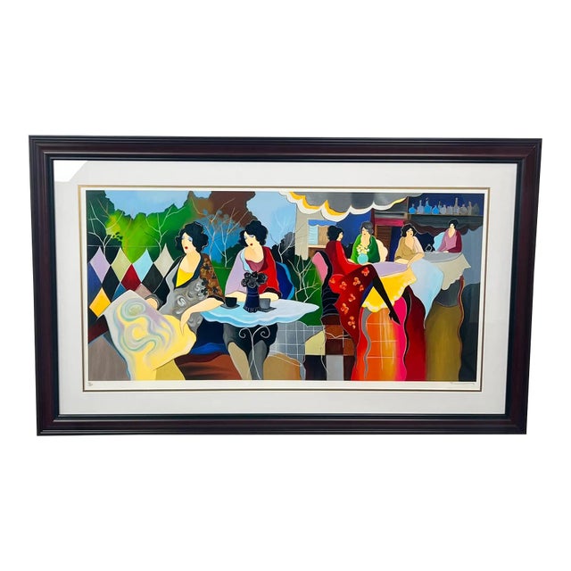 Itzchak Tarkay Afternoon Luncheon Serigraph 1998 Limited Edition Numbered Signed 1998 For Sale