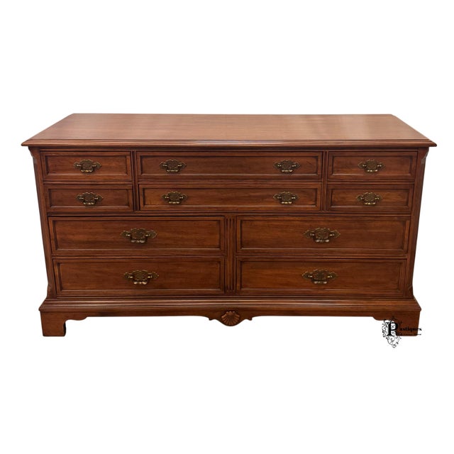 Vintage Traditional French Country Style Dresser by Davis Cabinet Company featuring High Quality Walnut Construction,...