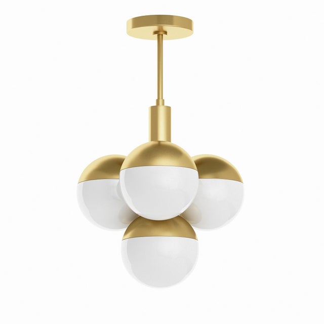 Oliver Orb Pendant, Natural Brass For Sale - Image 10 of 10