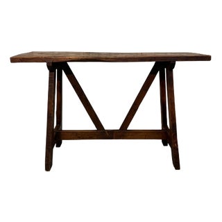 19th Century Fir Wood Refectory Table For Sale
