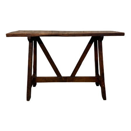 19th Century Fir Wood Refectory Table For Sale