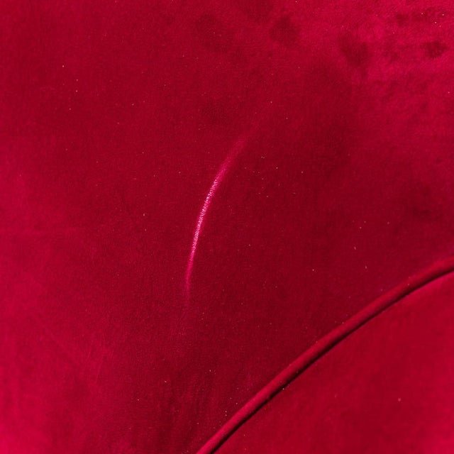 3-Seater Sofa in Red Velvet, 1950s For Sale - Image 11 of 14